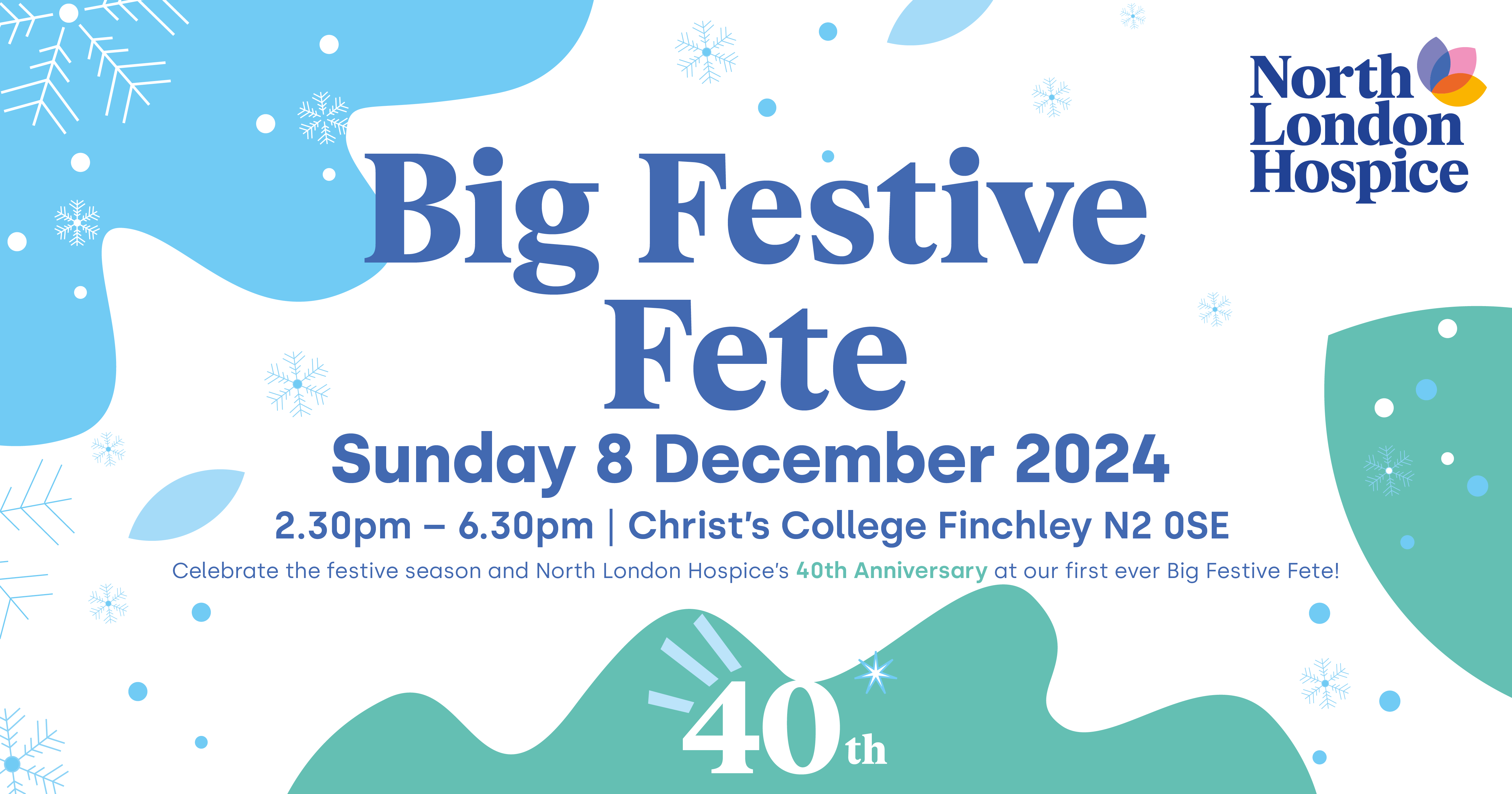 poster or flyer advertising event North London Hospice Big Festive Fete